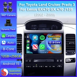 Radio Android Auto 2Din para Land Cruiser Prado 120 y Lexus GX470