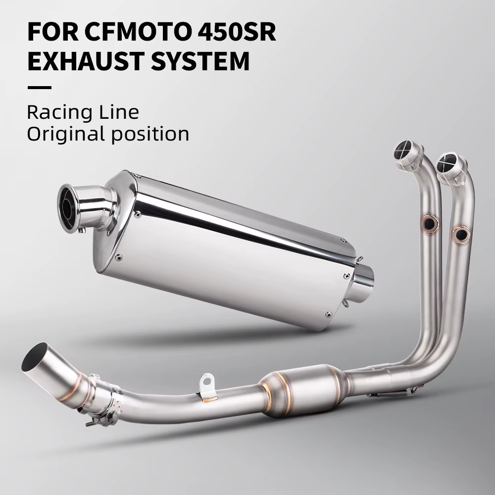Silenciador escape 450SR 51mm acero inoxidable tubo delantero