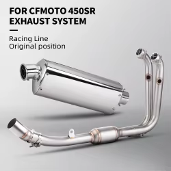Silenciador escape 450SR 51mm acero inoxidable tubo delantero
