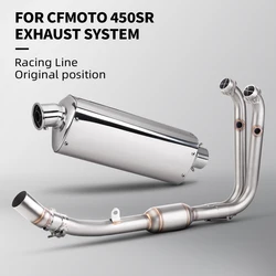 Silenciador escape 450SR 51mm acero inoxidable tubo delantero