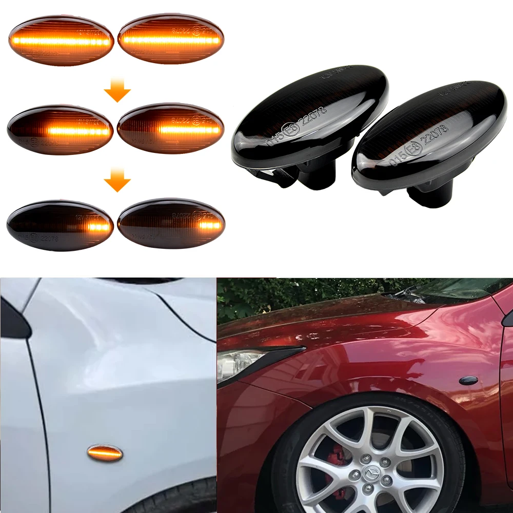 Intermitente dinámico LED lateral para Mazda 3, 5, 6 y BT-50 - imagen 3