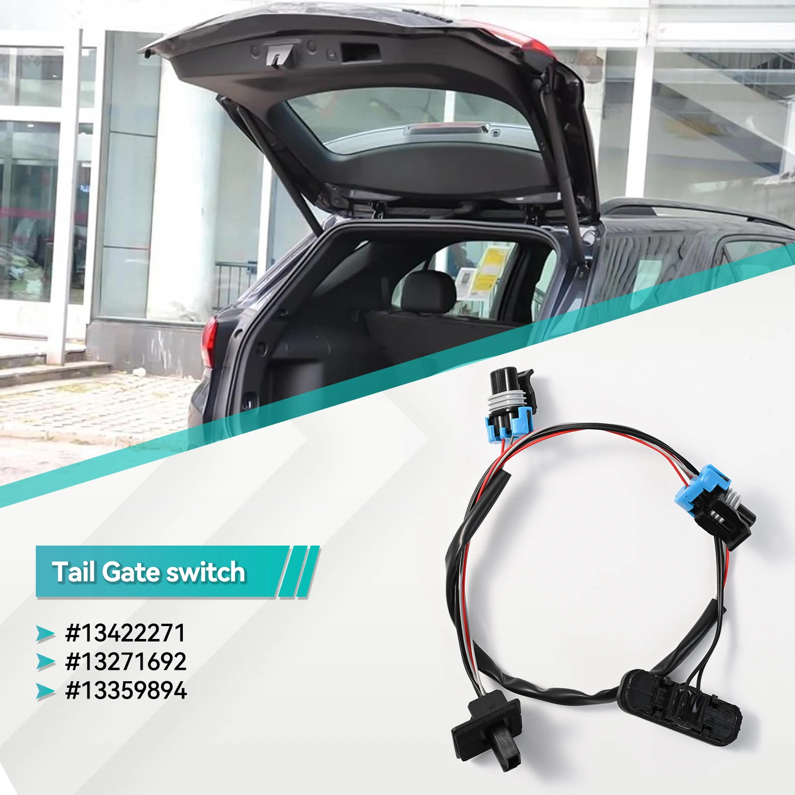 Interruptor de manija de puerta trasera para coche, botón de apertura de bloqueo de maletero para Vauxhall Opel Meriva B 13422271-ON 2010 13271692, 13359894 - imagen 2