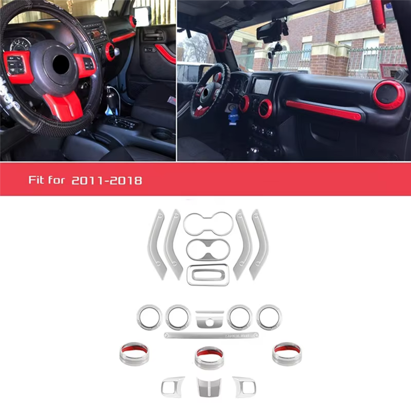 Kit Molduras Interior AB56 para Jeep Wrangler JK 2007-2017 - imagen 3