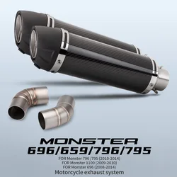 Silencioso slip-on de 51 mm para Ducati Monster 696/796