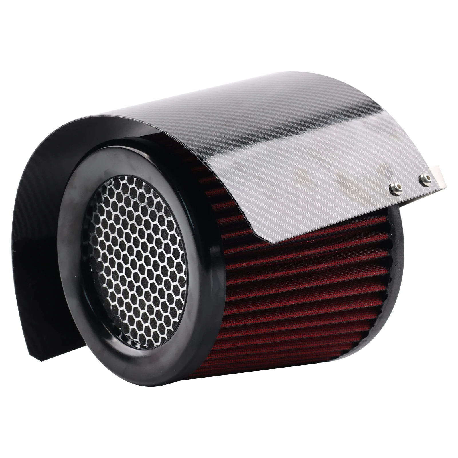 Protector térmico de entrada de aire de acero con cuello de 2,5 ''-5'', kit de filtro de aire cónico de entrada de 3 pulgadas y 76mm con cubierta para accesorios de carreras universales - imagen 2