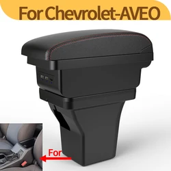 Reposabrazos Chevrolet Aveo almacenamiento doble capa USB – negro
