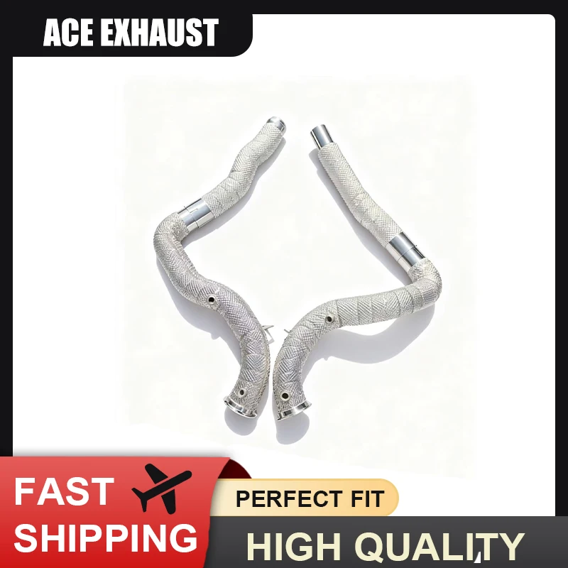 Downpipe deportivo ACE SUS304 con protección térmica – Mercedes AMG GT 4.0 biturbo