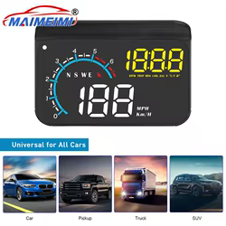Sistema Dual HUD OBD2 GPS con proyector de parabrisas y RPM