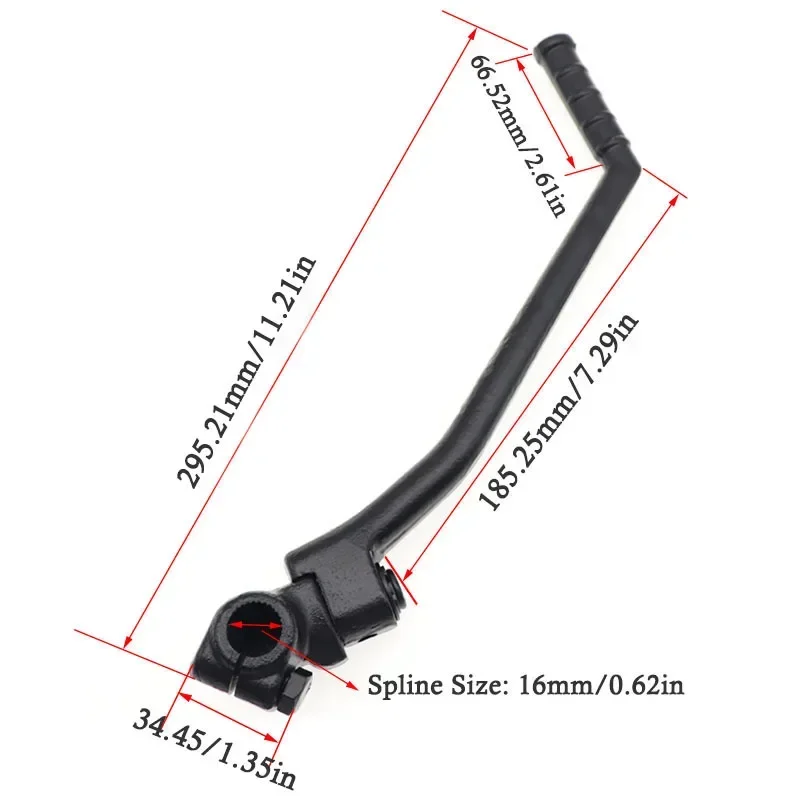 Palanca de arranque cromada kickstart para Honda XL 250 - imagen 5