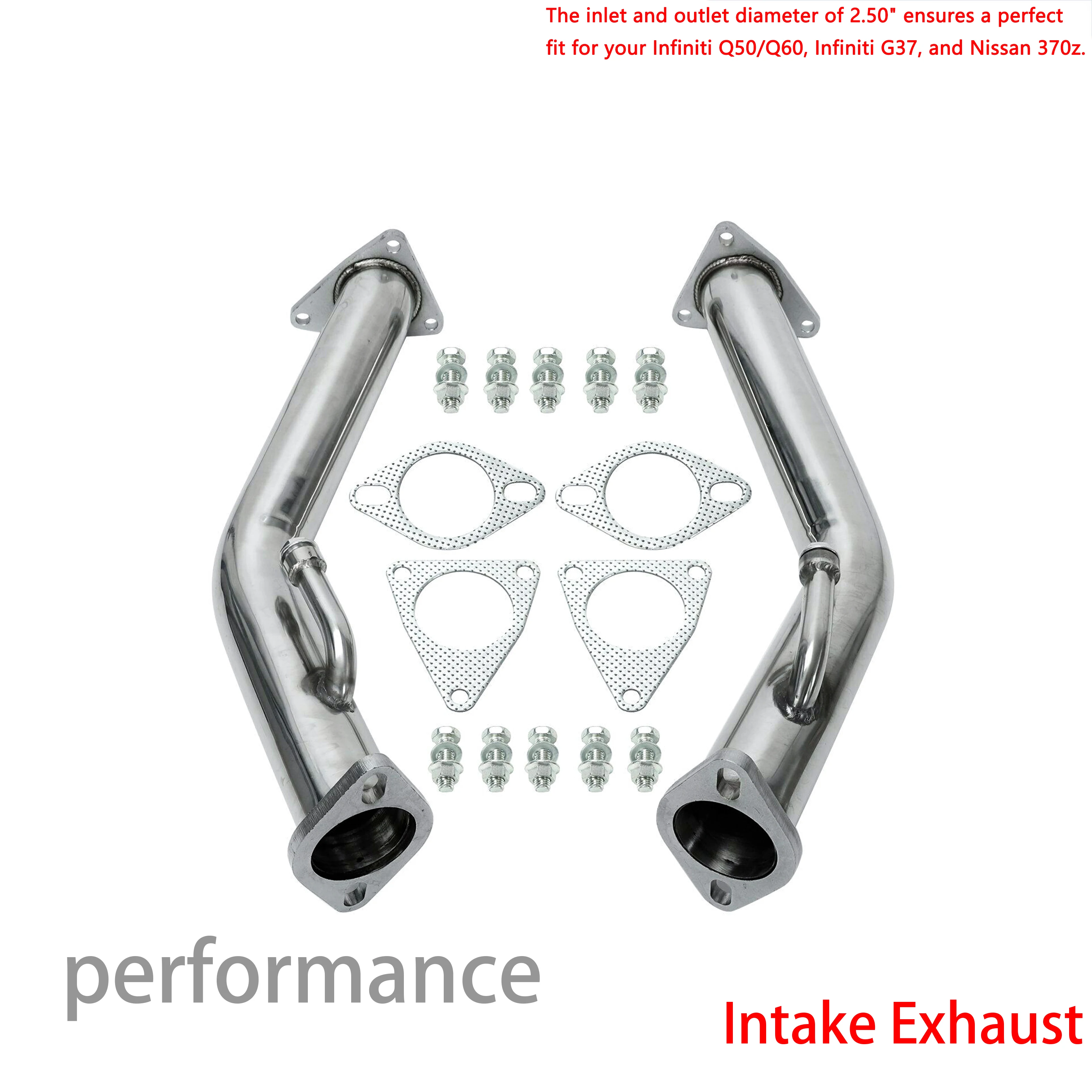 Downpipe deportivo de alto flujo 2.5" para Infiniti Q50/Q60