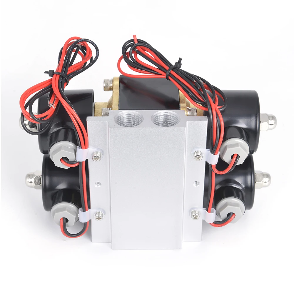Válvula solenoide doble estación 12V para suspensión neumática 200PSI - imagen 5