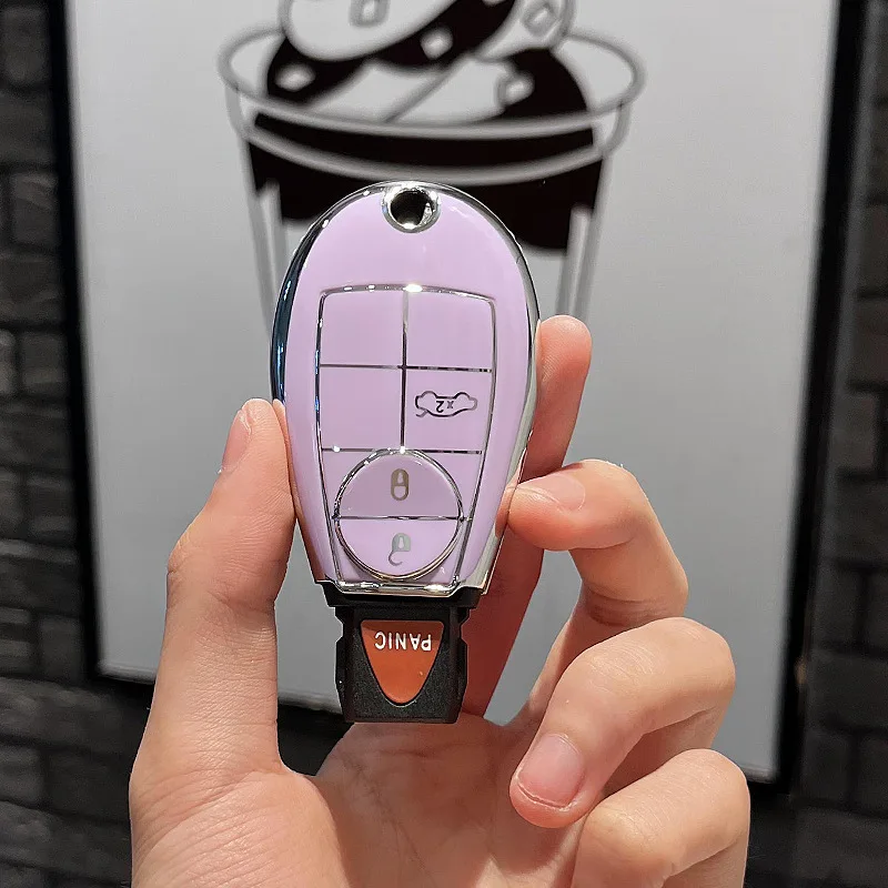 Para Jeep Grand Cherokee para Dodge Grand Caravan 2008 2010 Challenger Charger Journey Ram 1500 funda para llave de coche llavero - imagen 5