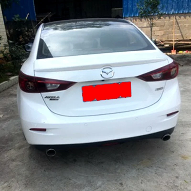 Alerón trasero de plástico ABS para maletero, accesorios para coche aptos para Mazda 3 Axela Sedan 4 puertas 2014 2015 2016 2017 - imagen 5