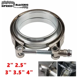 Abrazadera V-Band inox con brida macho hembra para escape y turbo