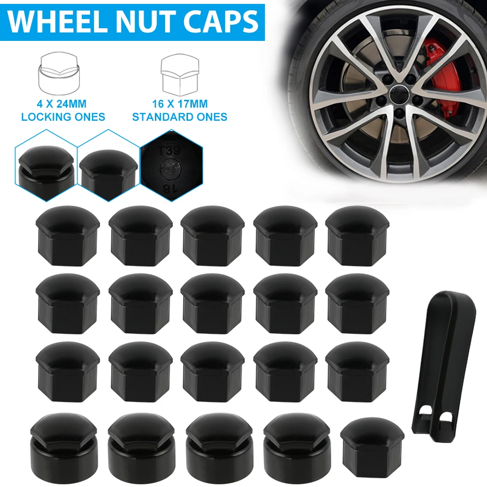 Tapones para tuercas de rueda 20x17 mm – Audi, VW, BMW, SEAT