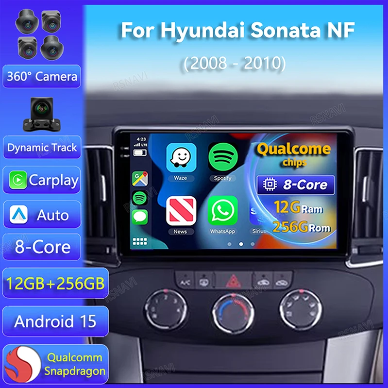 Radio coche CarPlay para Hyundai Sonata NF 2008-2010 con DSP