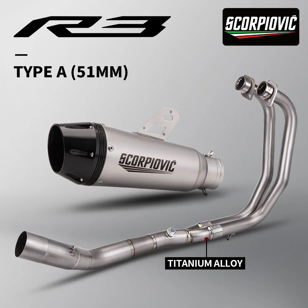 Sistema de escape completo de aleación de titanio