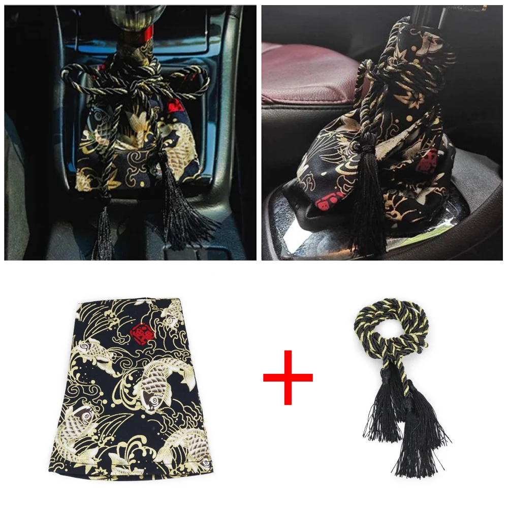 Pomo de palanca de cambios JDM Samurai con funda antipolvo universal - imagen 3