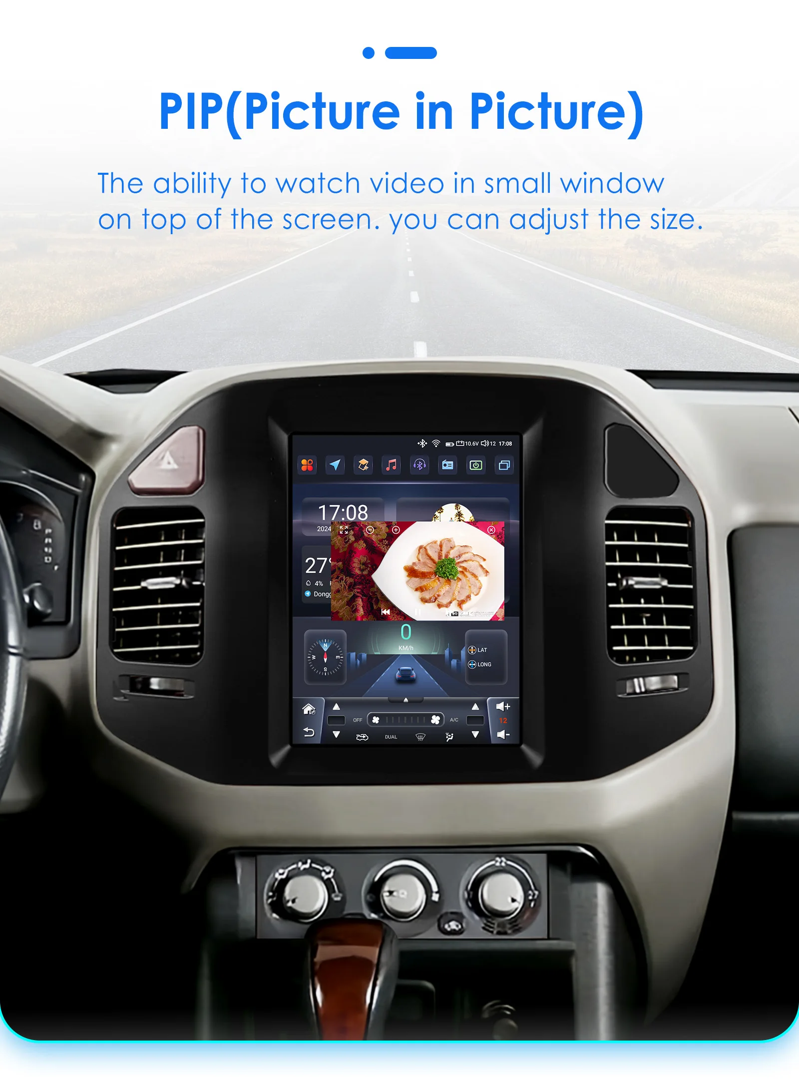 Hizpo Radio 2DIN con GPS y CarPlay para Mitsubishi Pajero V60/V73 - imagen 4