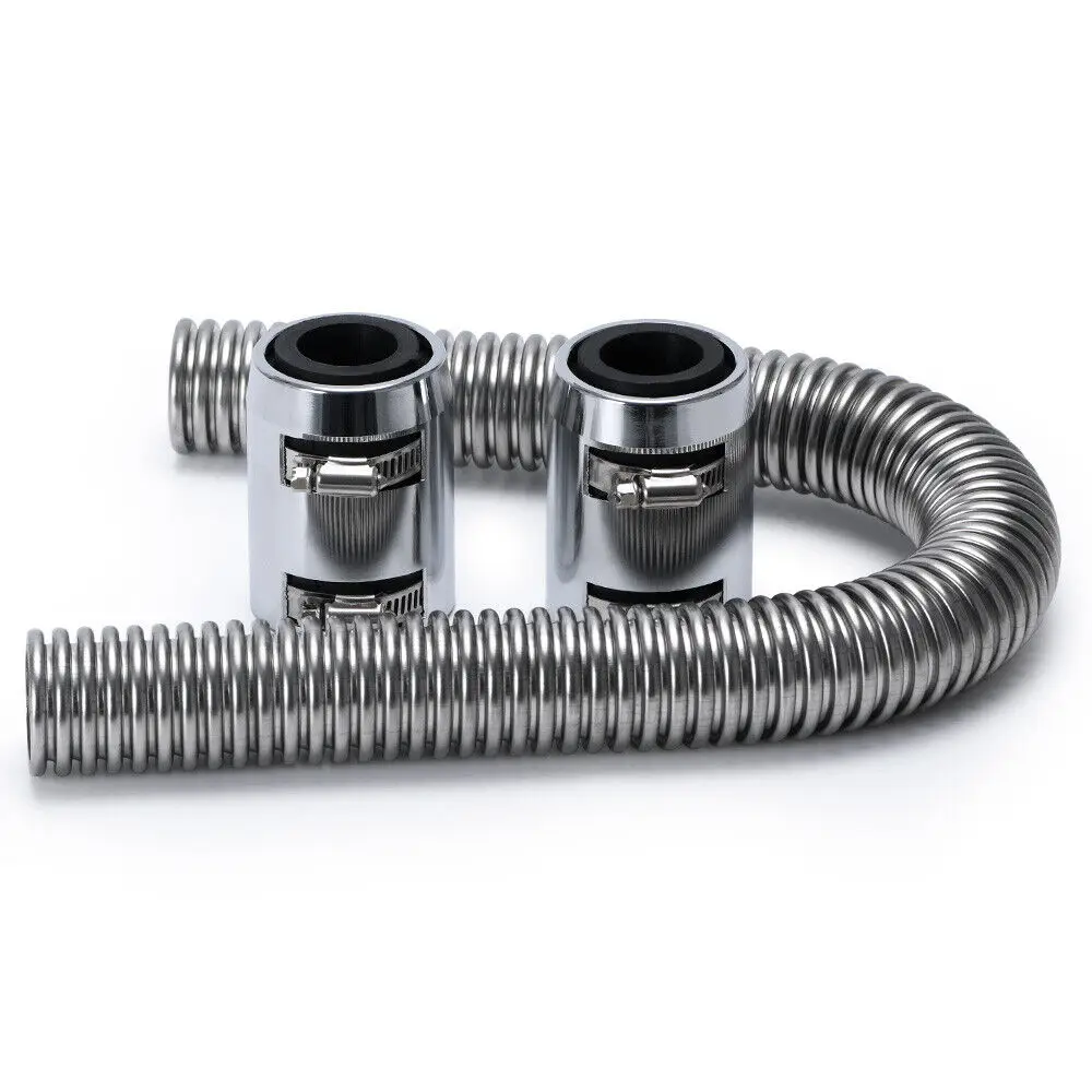 Manguera de radiador acero inoxidable flexible con tapas universales - imagen 2