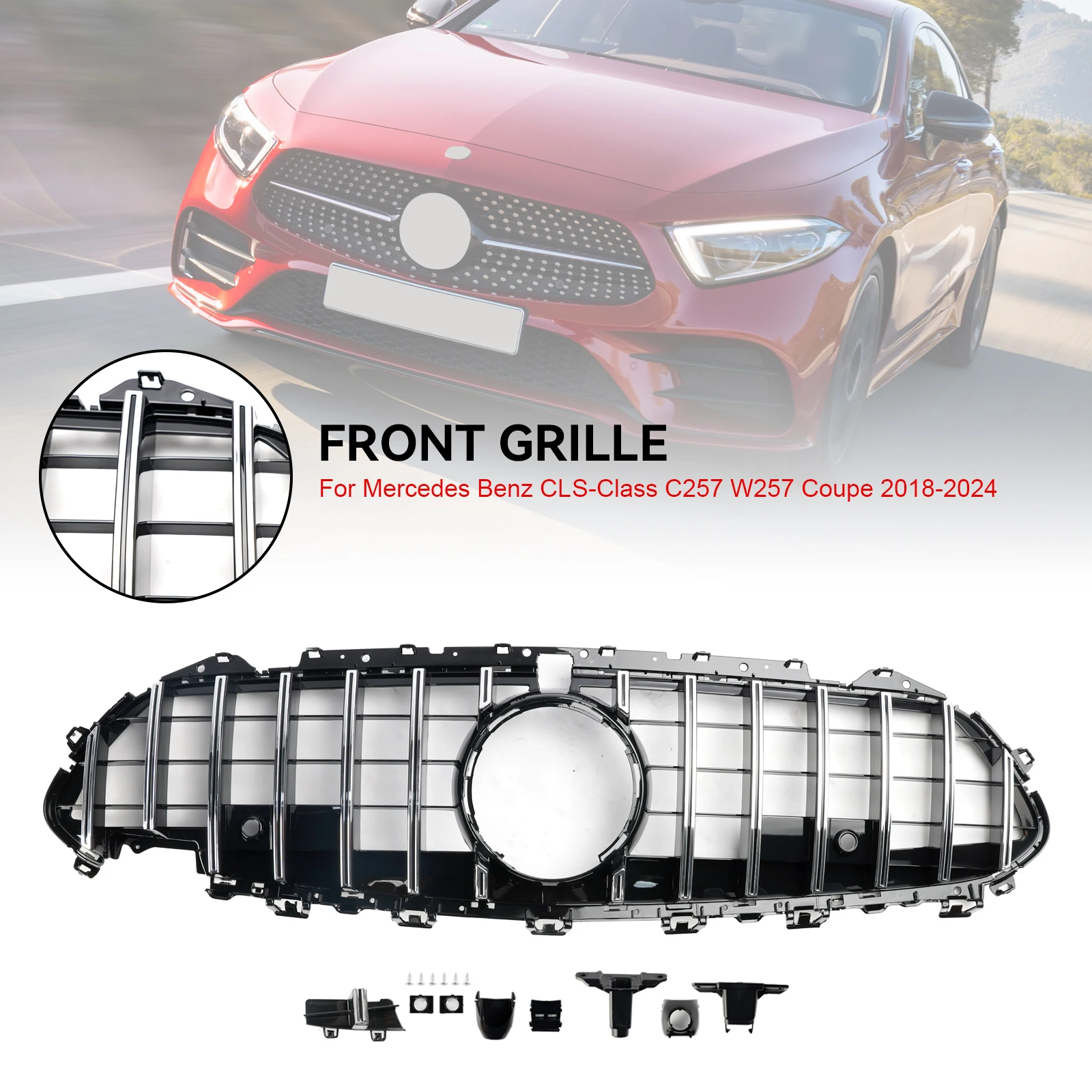 Parrilla cromada del parachoques delantero Mercedes CLS W257/C257 - imagen 4