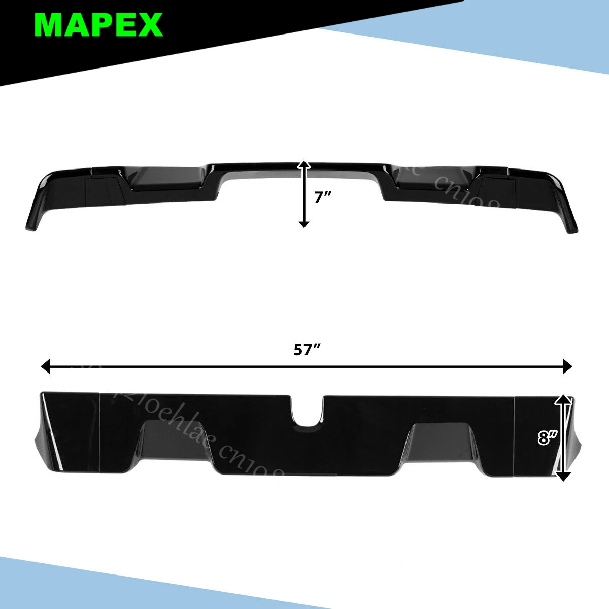Alerón trasero de techo negro brillante para Dodge Ram 1500 2019-2021 - imagen 2