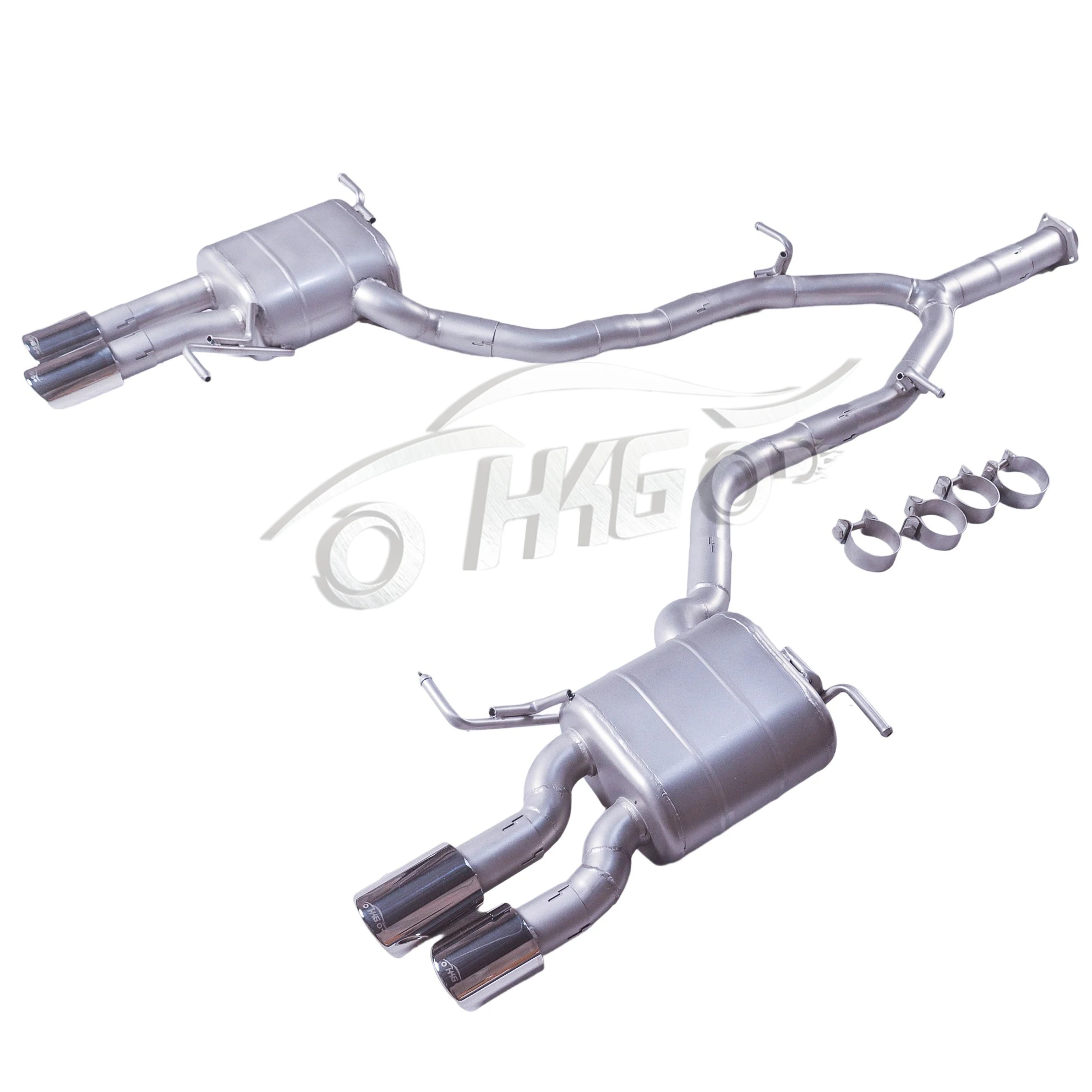 Escape deportivo SUS304 Mercedes SLK200 1.8T – 4 puntas – silenciador válvula - imagen 5