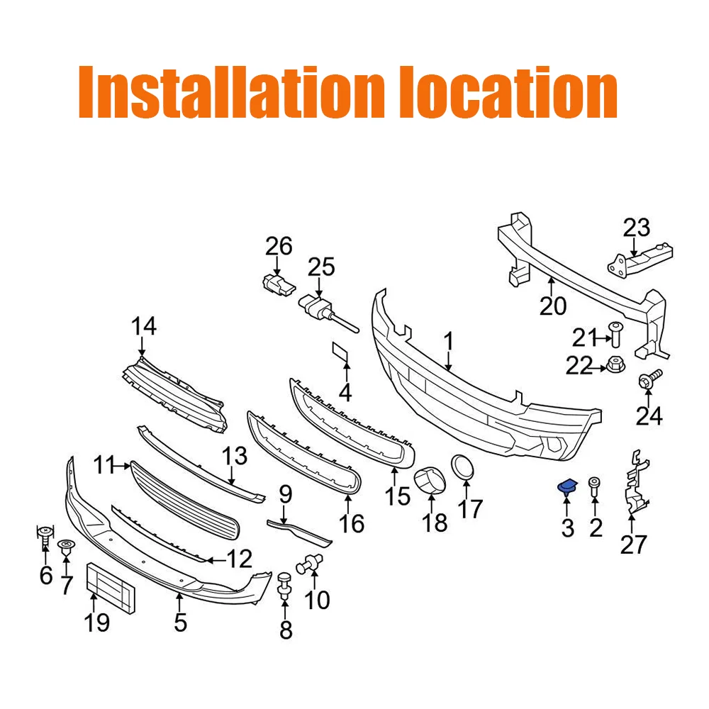 Clips guardabarros MINI Cooper S Mk I 2002-2016 gris - imagen 3