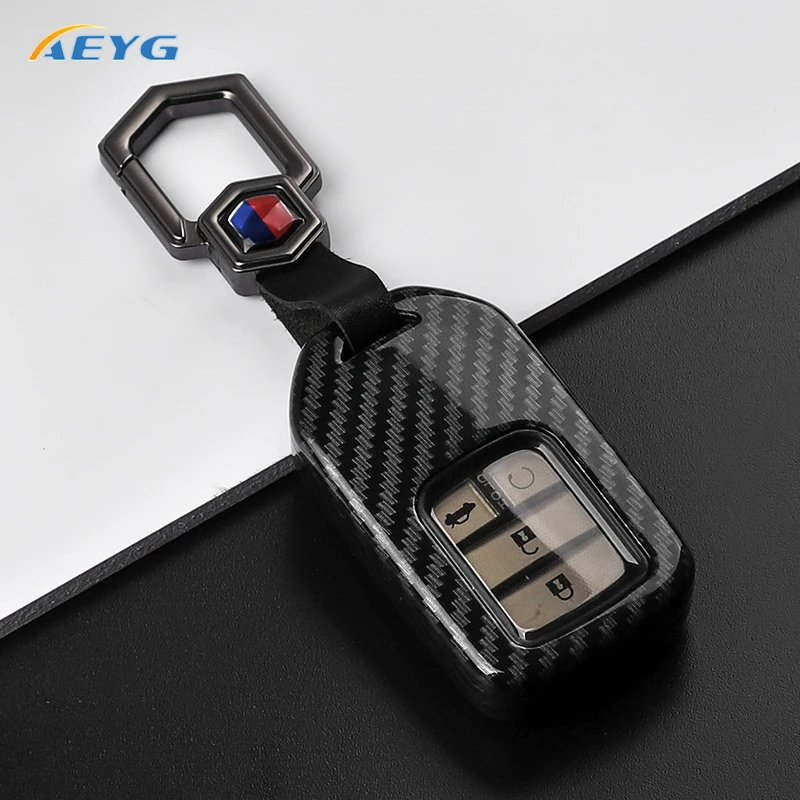 Funda protección llave coche fibra carbono ABS – Honda CR-V Civic Accord - imagen 2