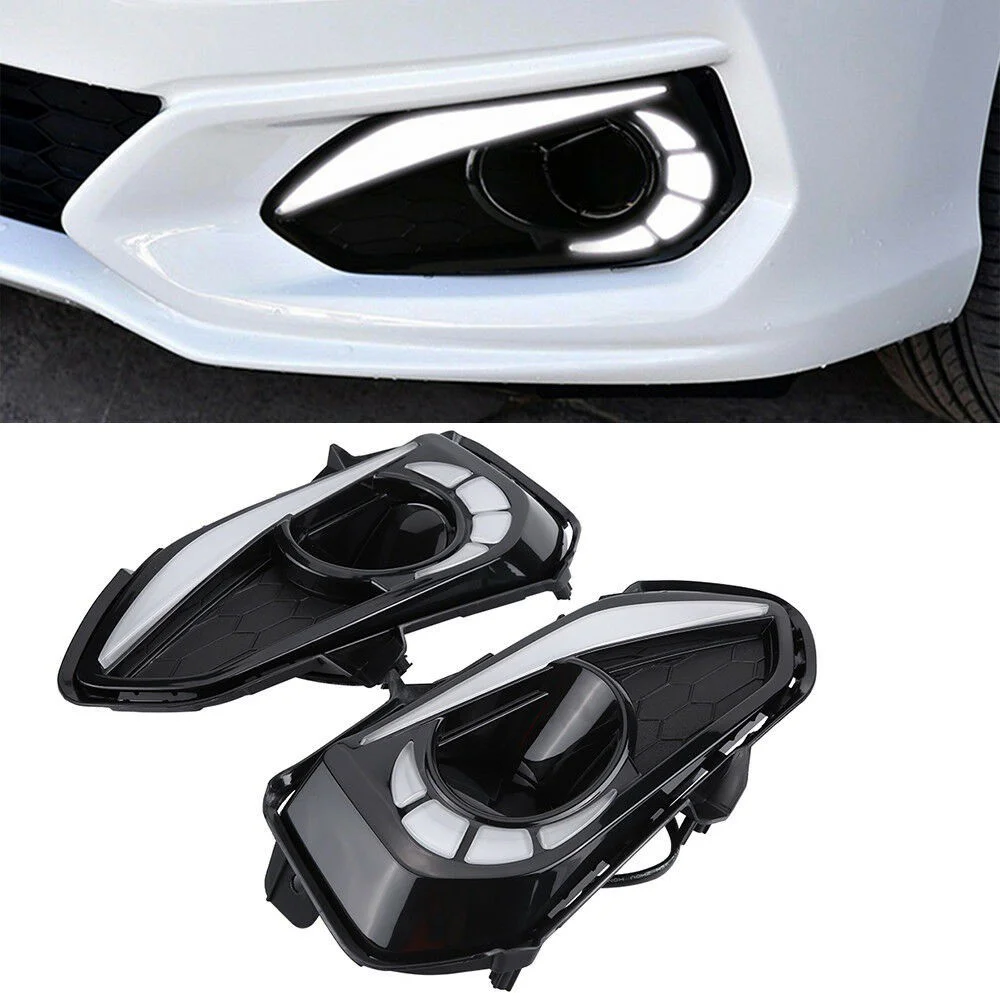 Luz diurna para Honda Jazz Fit 2018-2020 con guía antiniebla