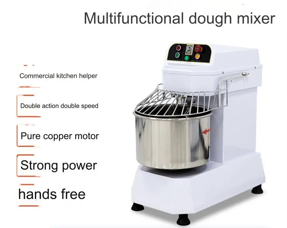 Máquina amasadora de masa multifuncional comercial, precio de fábrica, Mezclador de alimentos para uso doméstico para masa de pan Whi·g - imagen 2