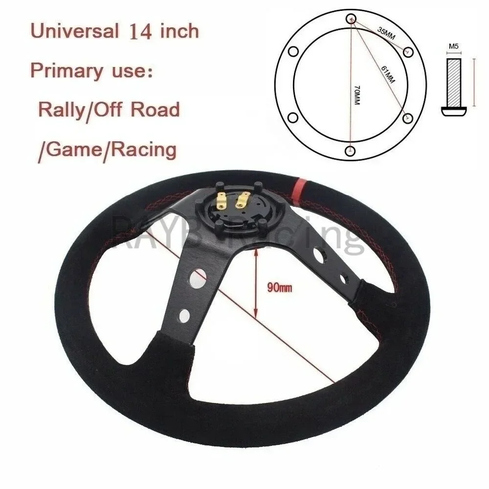 Volante deportivo Deep Corn Drifting 350 mm ante y PVC - imagen 4