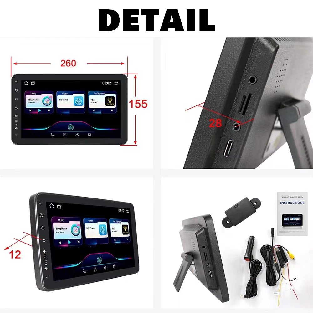 Pantalla 14 pulgadas Android reposacabezas – TV asiento trasero - imagen 5