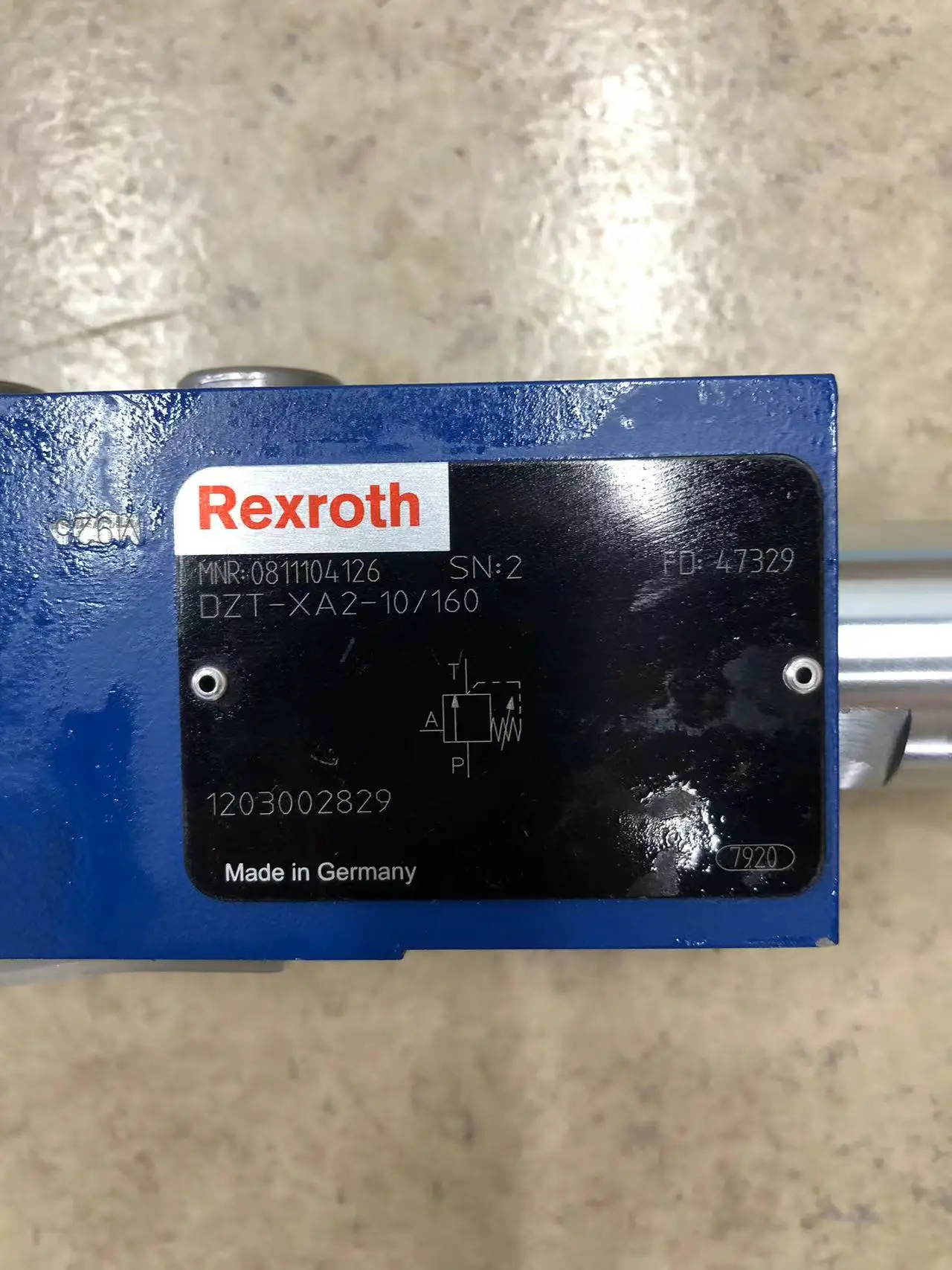 0811104126 DZT-XA2-10/160 0 811 104 126 DZT XA2 10/160 。   Válvula de alivioStock grande genuino - imagen 5