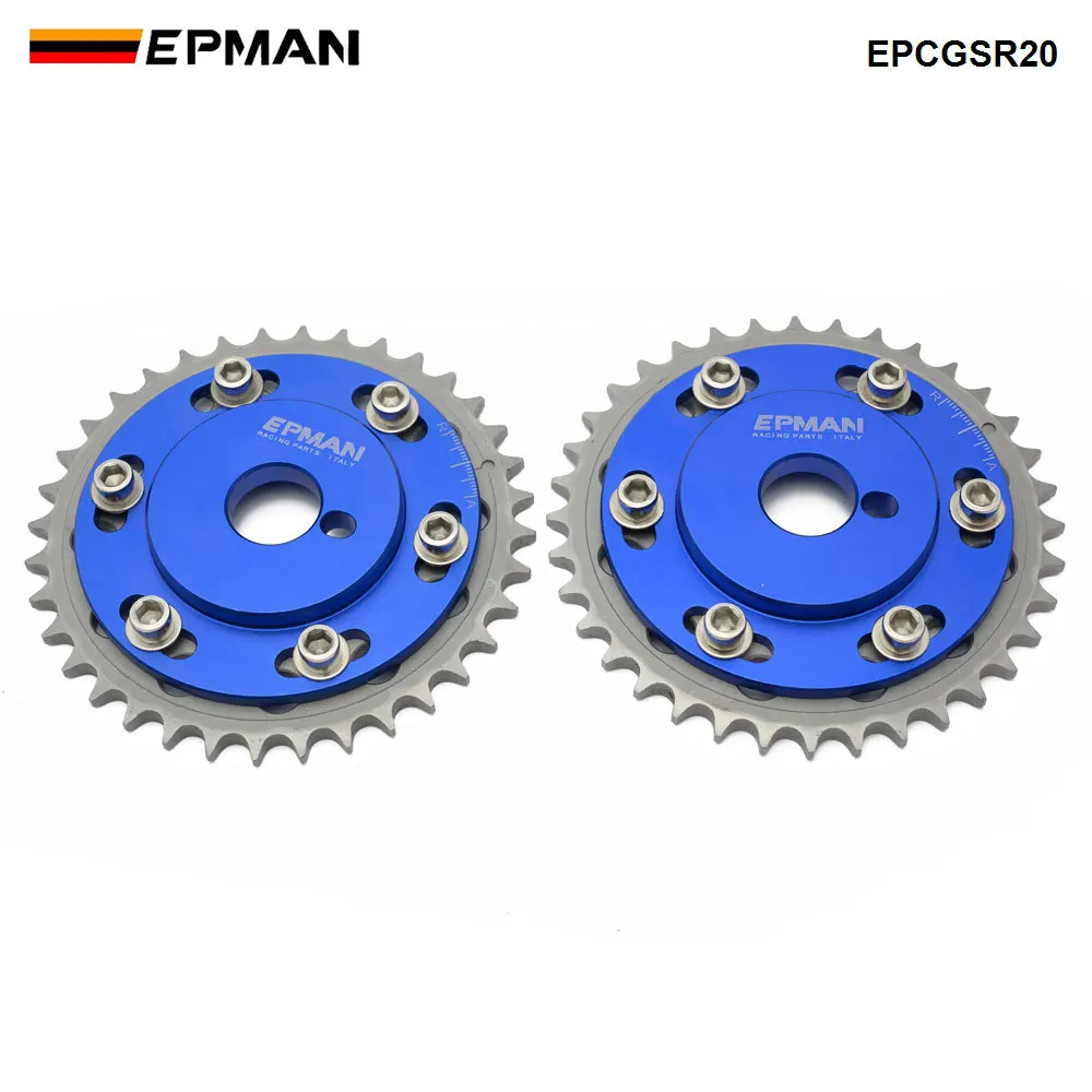 EPMAN 2 uds engranajes de leva ajustables Kit de polea de engranaje de sincronización para motor Nissian S13 SR20DE/T entrada y escape EPCGSR20 - imagen 2