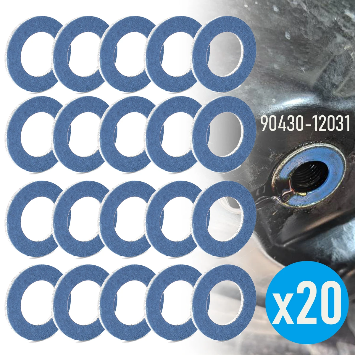 Junta arandela tapón drenaje aceite 12mm OE 90430-12031 – Toyota Camry Corolla Lexus