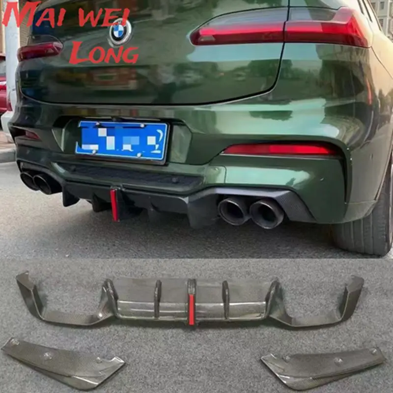 Difusor trasero fibra de carbono para BMW X4 G02 y X3 G01