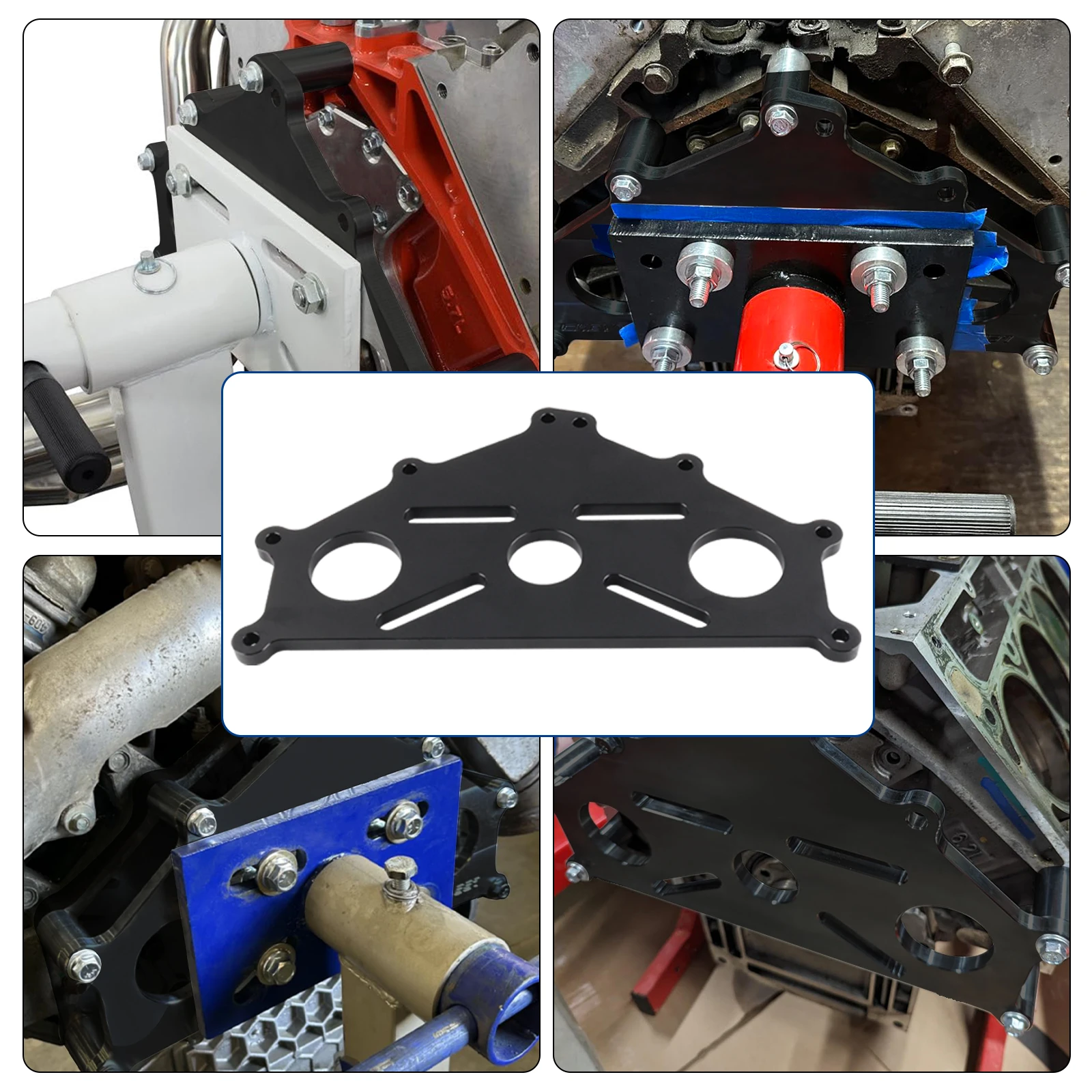 Placa adaptadora soporte motor LSX Chevrolet LS1, Duramax, BBC y SBC - imagen 3