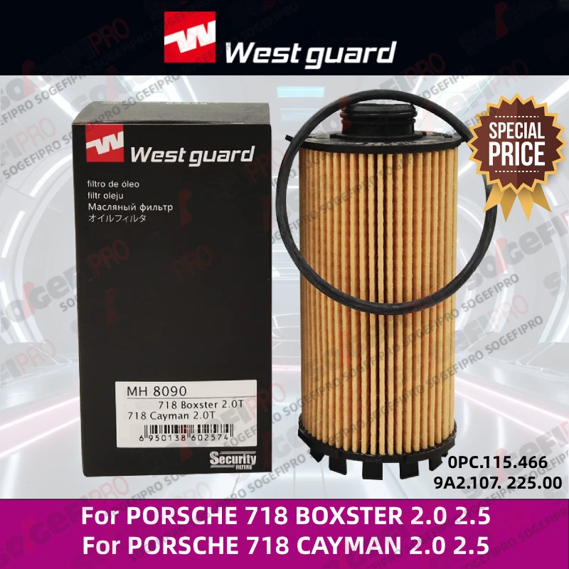 Filtro de aceite WESTGUARD MH8090 para Porsche 718 Boxster/Cayman - imagen 5