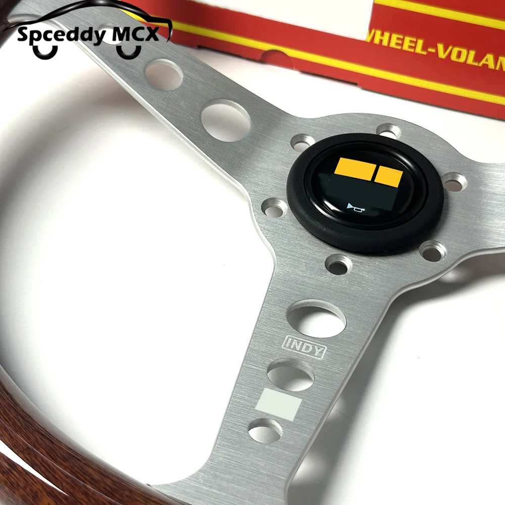 Volante deportivo Heritage INDY de madera estilo clásico, 358 mm - imagen 5