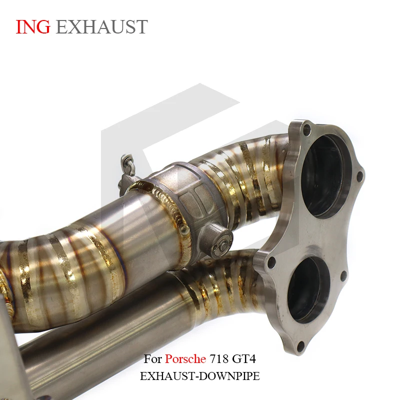 ING nuevo escape catback para Porsche 718 GT4 silenciador automático rendimiento válvula de vacío sistema de motor - imagen 4