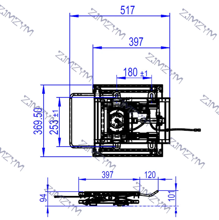 Base de suspensión neumática para asiento de camión o autobús - imagen 2