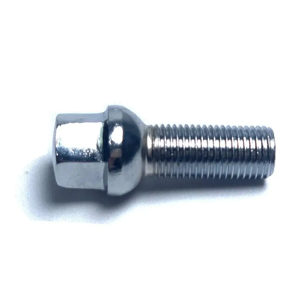 Tornillo de rueda M12x1,5 con asiento esférico y vástago de 24 mm