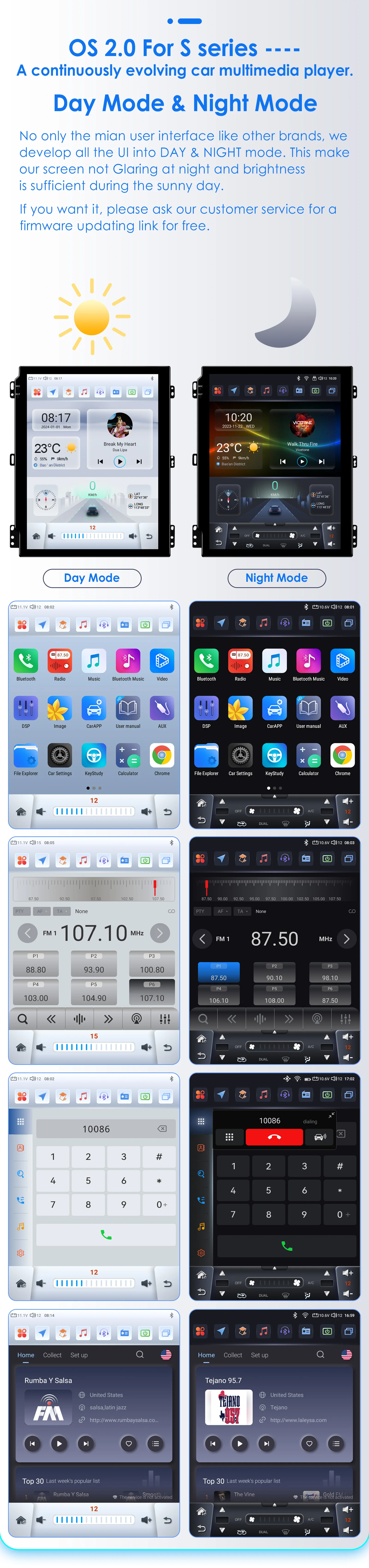 Interfaz de usuario día y noche