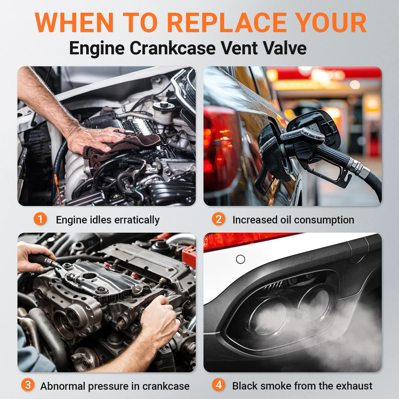 Kit de reparación de tapa de válvula PCV con membrana para VW Sharan Transporter 5 Audi A4 A6 03G103469K 03G103469H 03G103475B nuevo motor de coche - imagen 4