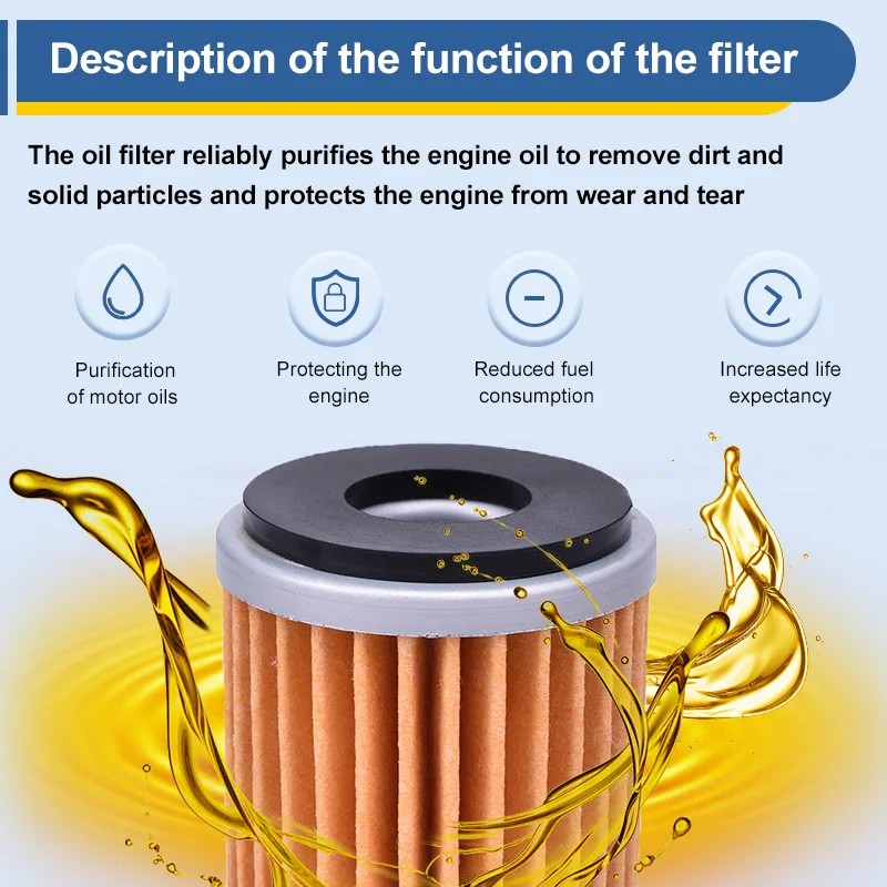 Kit de filtro de aceite de filtro de aire de repuesto de motocicleta para Yamaha WR250 WR400 YZ250 YZ400 WR426 YZ426F - imagen 3
