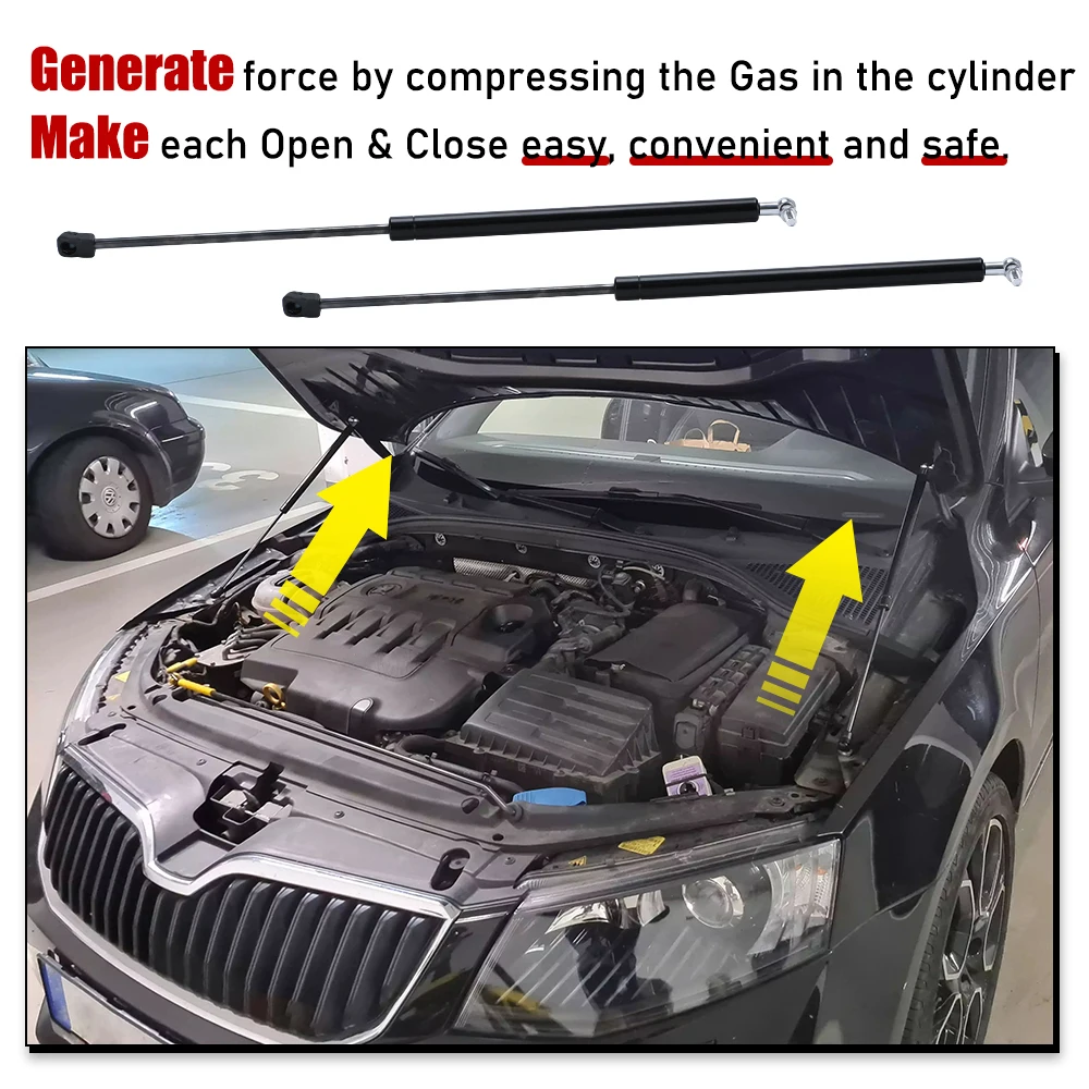 Soportes de gas para capó delantero – Compatible Skoda Octavia - imagen 4