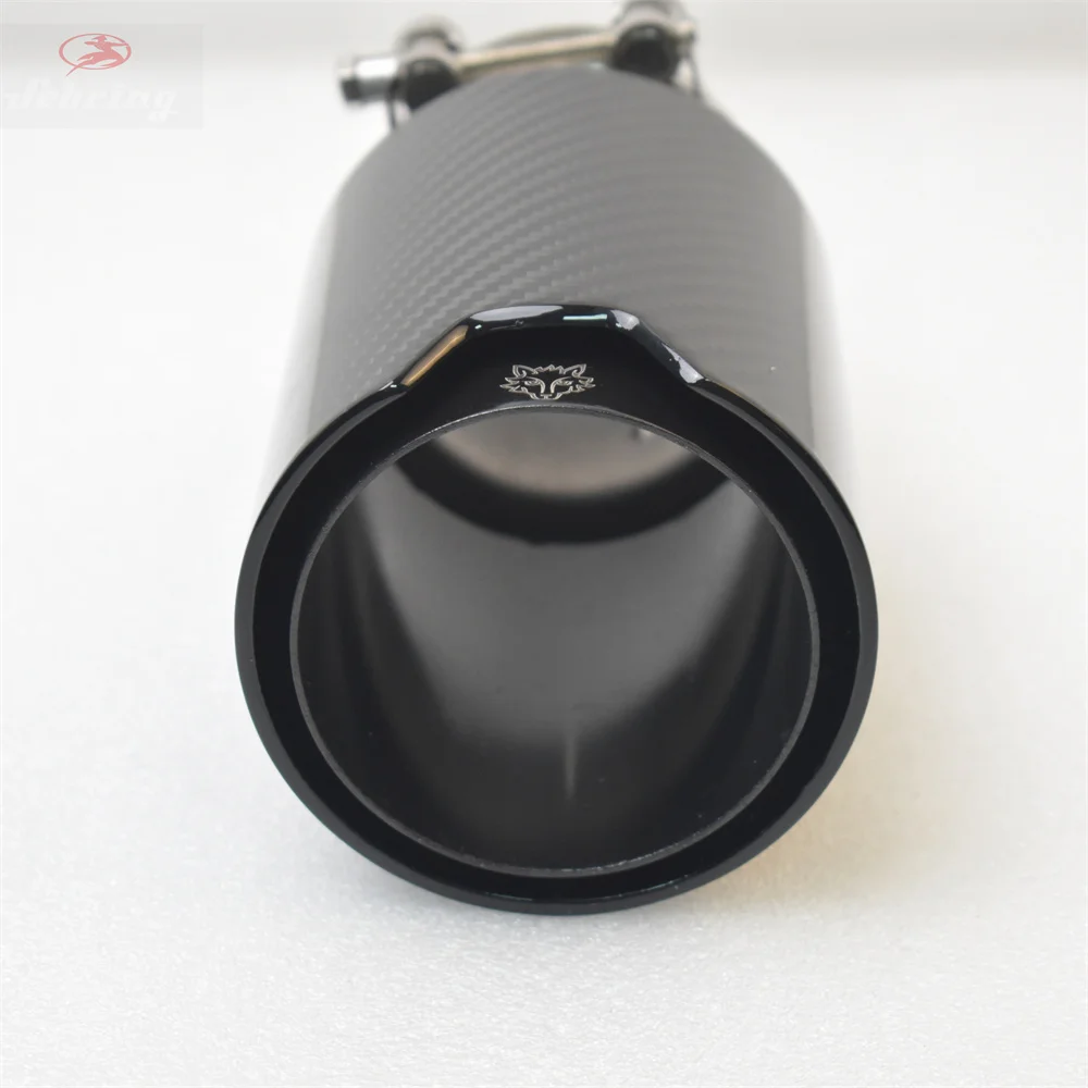 Tubo de escape universal acero inoxidable fibra de carbono silenciador - imagen 5