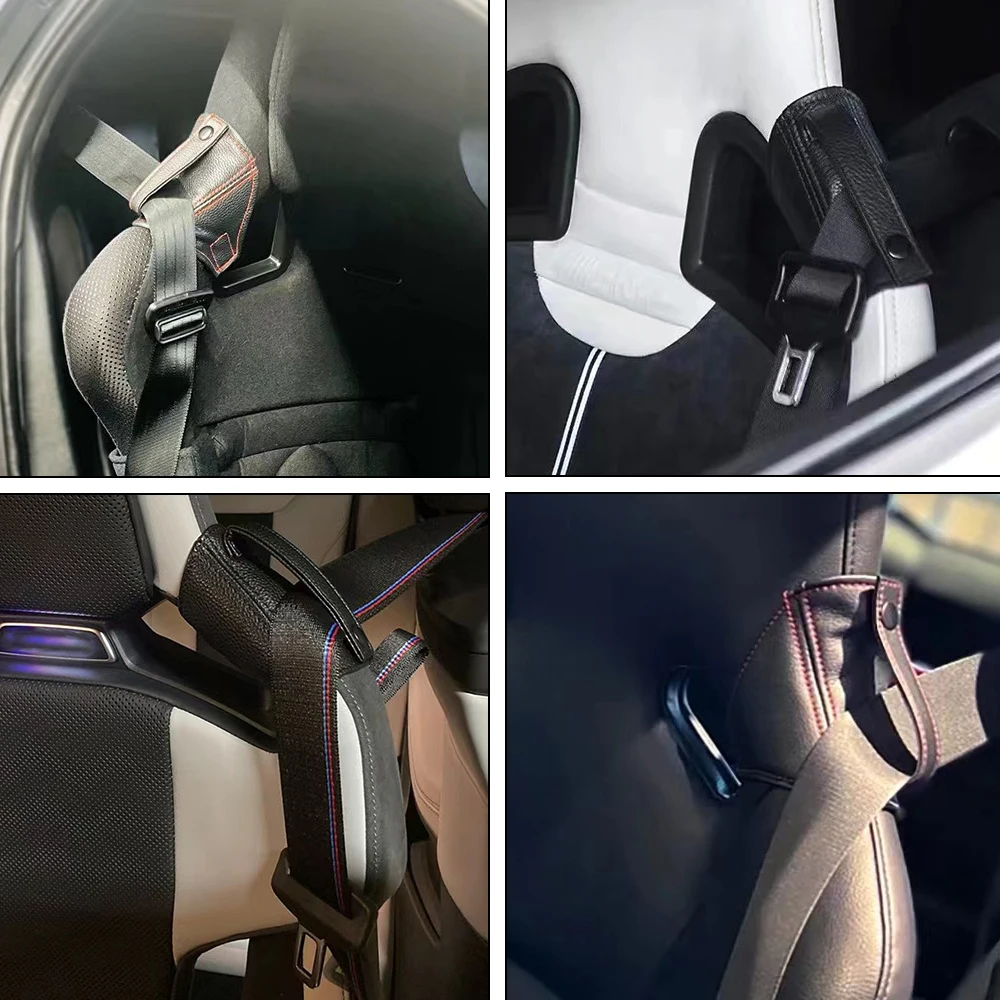Guía cinturón seguridad cuero PU BAG095 – soporte asientos de cubo de carreras - imagen 5