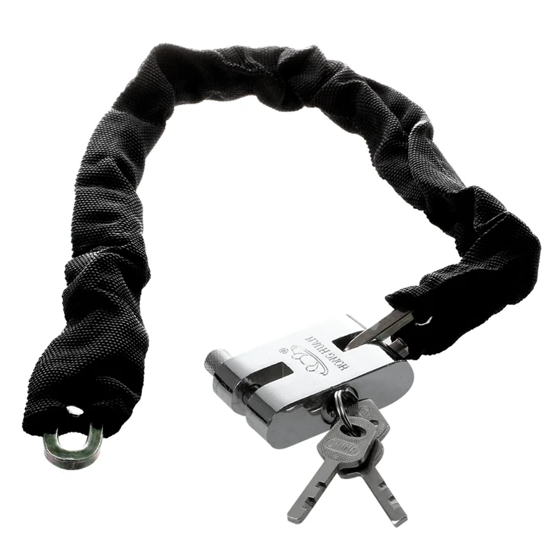 Candado antirrobo de cadena con llave para bicicleta y moto - imagen 4